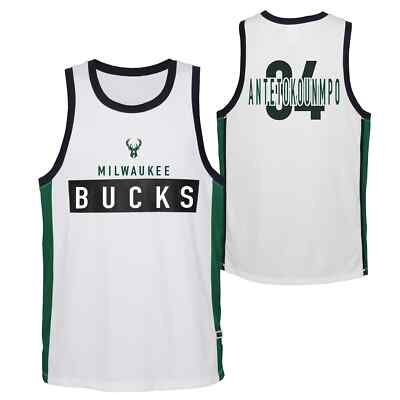 NBA Shirt Milwaukee Bucks Giannis Antetokounmpo Shooter Tank Trikot Jersey weiß