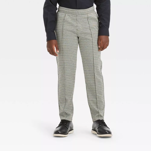 Cat & Jack Boys Hounds tooth Knit Pull-On Pants - Picture 1 of 4