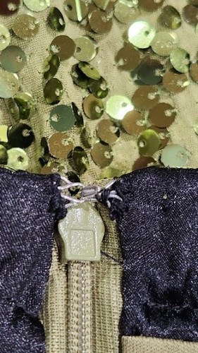 Studio Y Strapless Green Sequin Womens Top Size M - Picture 10 of 10