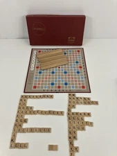 VTG 1948 Selchow & Righter Scrabble Game 100 Wood Tiles Boards Complete