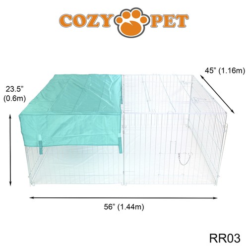 Rabbit Run Galvanised Cozy Pet Play Pen Guinea Pig Dog Playpen Puppy Cage Hutch - Picture 72 of 167