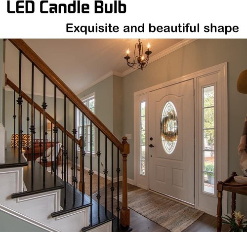 E14 LED Bulb Small Edison Screw Candle Bulb C37 6W 490Lm 3000K Warm White Pack - Picture 8 of 8
