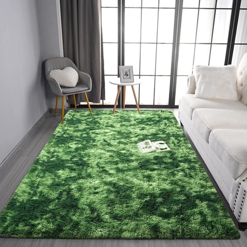Premium 5x8 Plush Fuzzy Rug - Ideal for Modern Living Rooms and Kids' Rooms - Picture 8 of 9