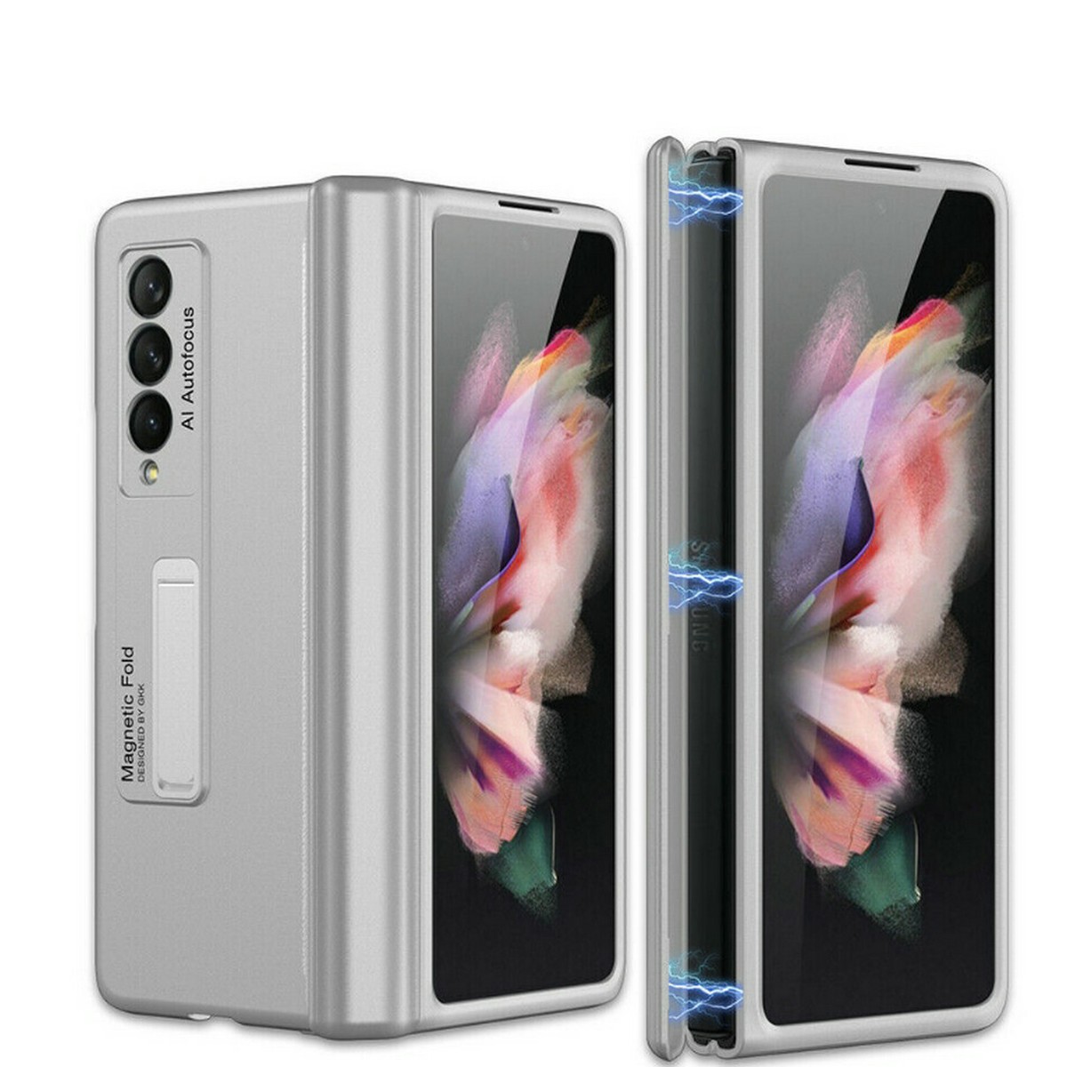 Magnetic Hinged Folding Case With Kickstand For Samsung Galaxy Z Fold 3 W22 5G