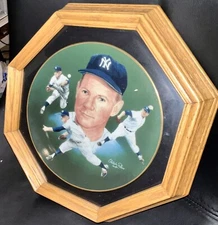 WHITEY FORD Hand Signed Limited Edition 10" Plate by Hackett American Oak Frame