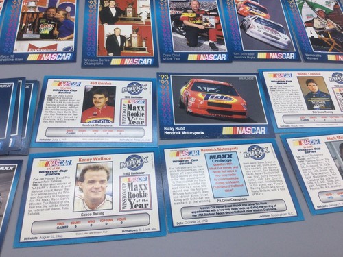 RARE SET 1993 MAXX CHROME NASCAR RACING SPORT CARDS Checklists Memorable Moment - Picture 2 of 10