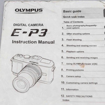 Olympus E P3 Camera Instructional Manual Ebay