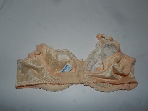 Vintage Warners Les Romantiques 2557 34C pfirsich BH Bügel ungefüttert Netzbesatz - Bild 2 von 3