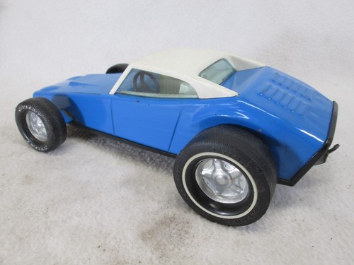Vintage 1960's Nylint blue & white hot rod race car roadster - Picture 5 of 9