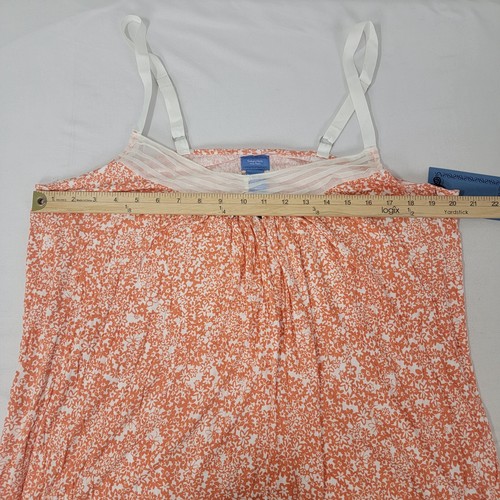 Simply Vera Women's Nightgown Gown Orange White Gray New Size XXL 2X Pajamas - Picture 7 of 7