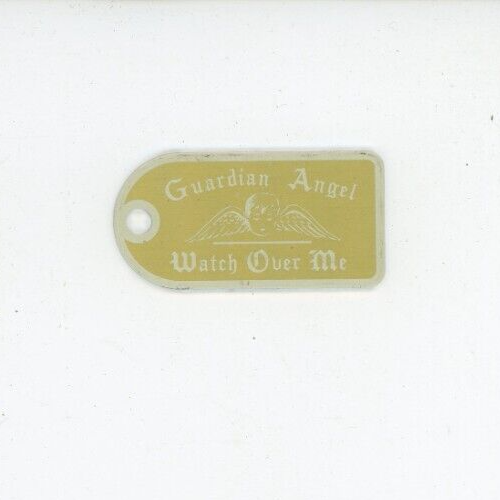 VTG NOS Keychain Tag Perma Products Guardian Angel Watch Over Me - Picture 1 of 2