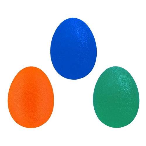Adore Pro Stress Ball Therapy Relief 3 Squeeze Balls Egg Hand Grip Exercise Ball - Picture 2 of 10