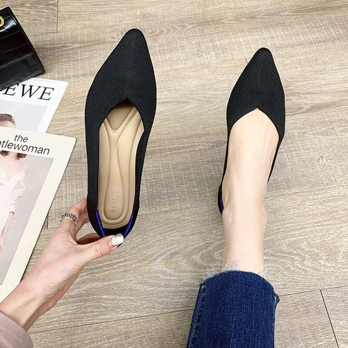 Comfy 3D Knitting Fabric Pointed Toe Flats Soft Princess Shoes Walking 35-43 - Picture 25 of 51
