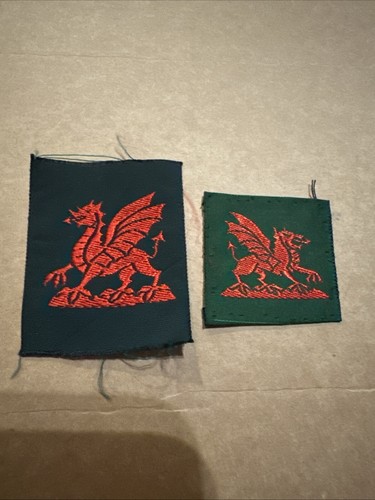 VEREINIGTES KÖNIGREICH SCOUTS UK WALES SCOUT EMBLEM PATCH 2er-Set, links und rechts - Bild 1 von 4