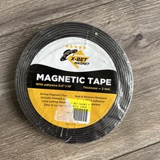 X-bet MAGNET Flexible Magnetic Strip - 1/2 Inch x 10 Feet Magnetic Tape with