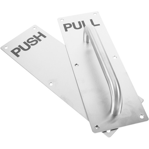 Push Pull Plate Warehouse Door Handle Fire Office Stainless Steel Barn