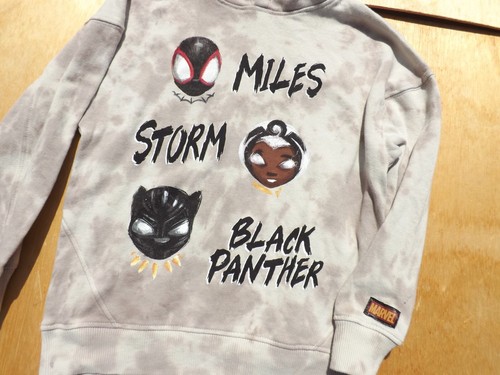 Size Small (6) Boys Spiderman Hoodie Shorts Set Khaki Brown 2 Pcs - Picture 4 of 7