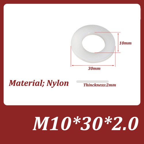 M2 M24 Nylon Penny Washers White Black Repair Large Outside Diameter Flat Washer - Picture 56 of 130