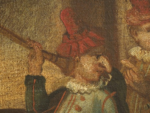 Marco Marcola (attr.), Interno con Scena Carnevalesca – XVIII Secolo - Foto 7 di 7