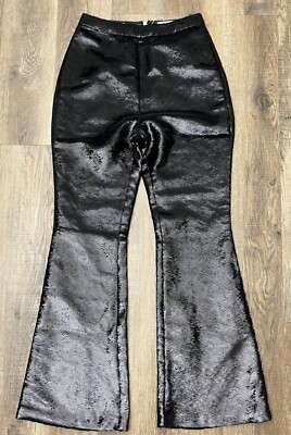 MESHKI Sequin Pants Women Size S Joanna Black Flare New