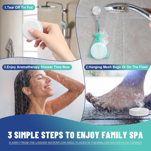 Shower Steamers Aromatherapy, 6-Pack Eucalyptus Shower Bombs with Mint Organic E - Picture 5 of 6