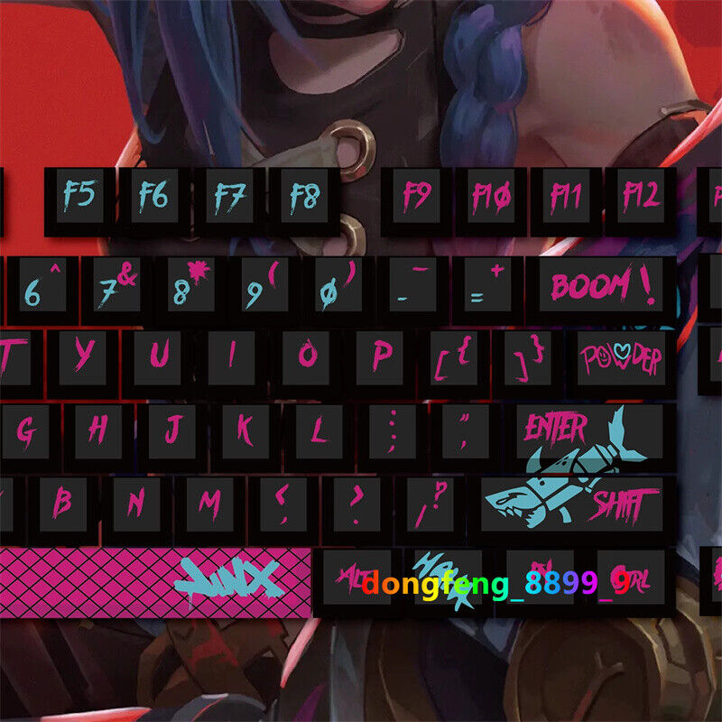 Arcane:League of Legends Jinx Keycap Button PBT Cherry MX Arcane:League of Legends Jinx Keycap Button PBT Cherry MX