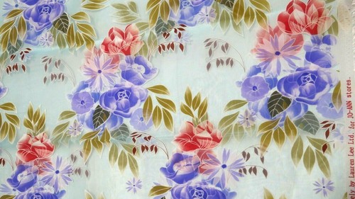 Lauren Lee Ltd. Sheer Floral Chiffon Fabric One Piece 108 inches X 58 inches - Picture 2 of 4
