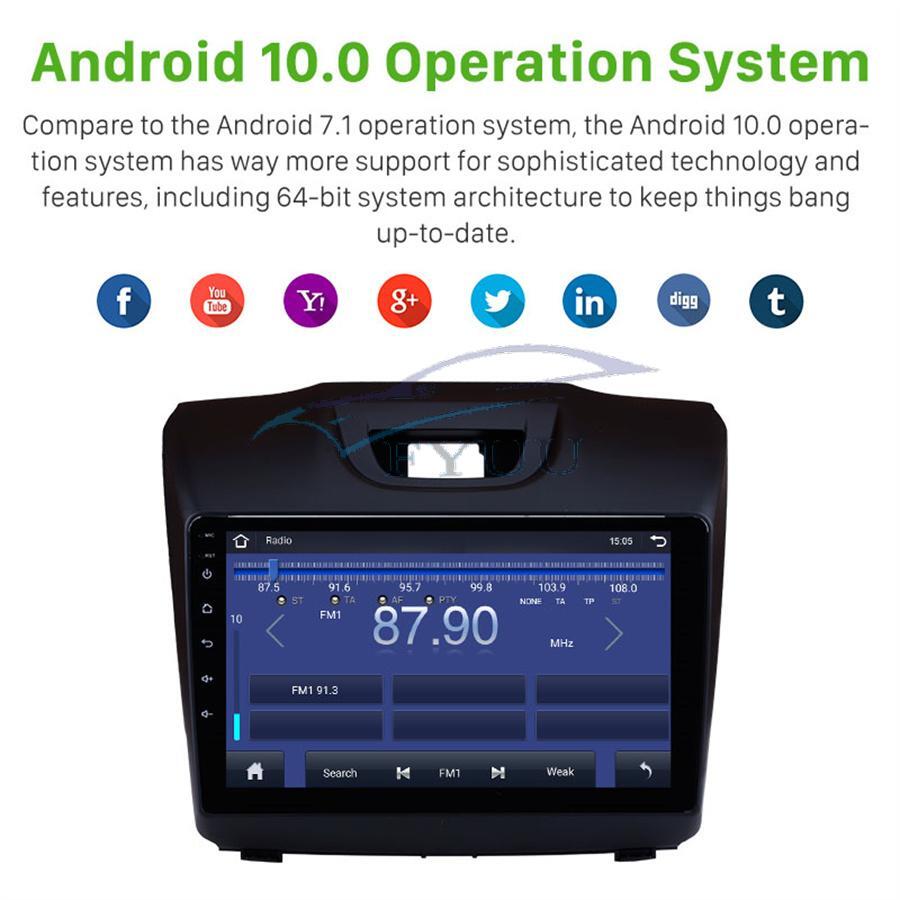 For Isuzu D-Max Chevrolet S10 Android 10 2Din 9