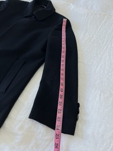 BOUCHERON Paris | Herren Gr. 44 | Schwarz Wolle Kaschmir Mantel Jacke - Bild 4 von 11