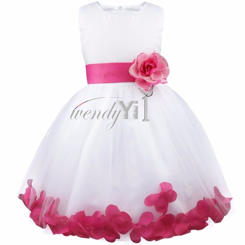 Flower Kids Girls Dress Birthday Party Wedding Bridesmaid Gown Formal Dresses - Picture 28 of 35