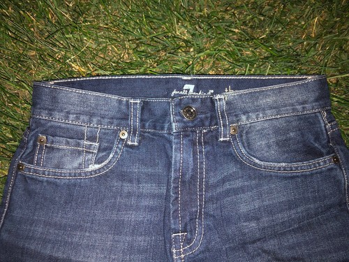 7 For All Mankind Boys Jeans 12 Youth Blue Slimmy Slim Straight Leg EUC! - Picture 5 of 8