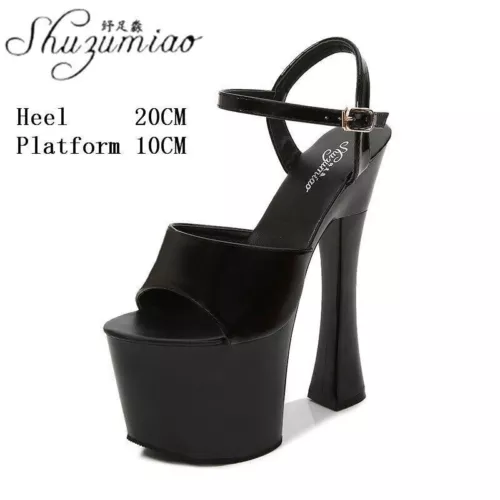 Women Platform Super High Heels Sexy Pumps Fashion Sandals Party Dance Shoes - Picture 14 of 41