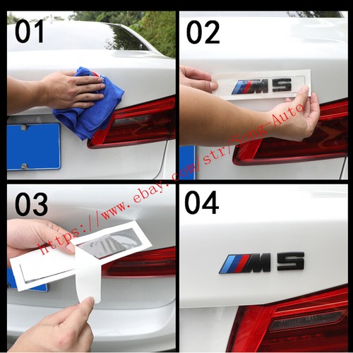 Pegatina insignia emblema maletero trasero plateado M520d para BM SERIE 5 F10 F11 G30 520D - Imagen 3 de 8