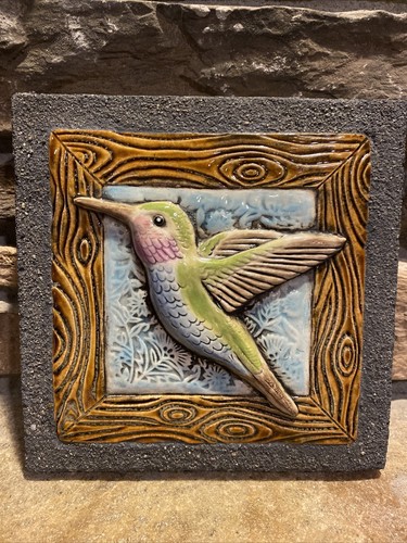 Bright River Studio Yard Art Signed by T. Goodwin Hummingbird Garden Art - Picture 1 of 3