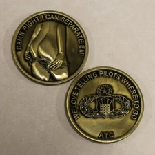 Air Traffic Control ATC D@MN RIGHT I CAN SEPARATE EM' Air Force Challenge Coin 