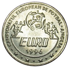 Romania 10 lei 1996 Coin KM#134 Football Championship soccer from mint bag
