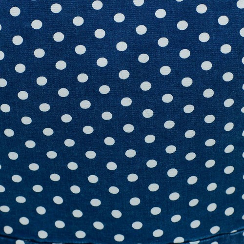 Zara blue polka dot printed v neck denim cotton crop top size M UK 8 10 12 new - Picture 4 of 8