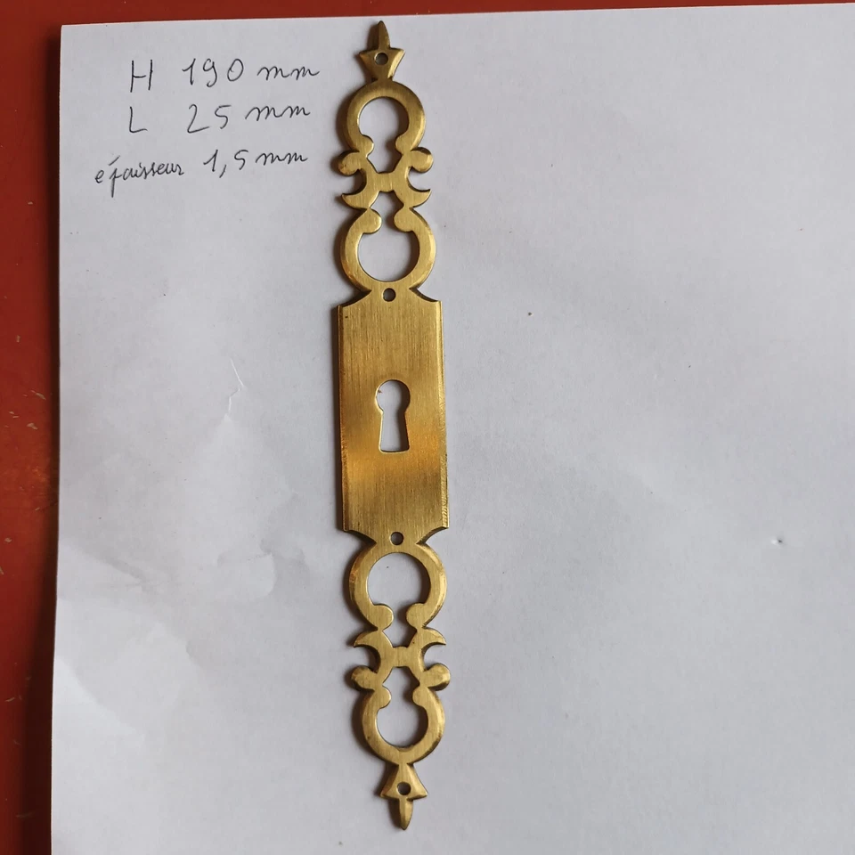 Entrée De Serrure Régence en Bronze  Vieilli  19 CM  - Photo 2/3