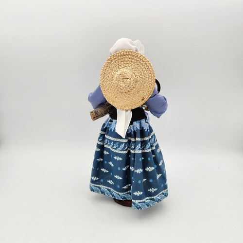 French Di Landro Santon Woman Maiden Figure - Scythe Lavender Bouquet Terracotta - Picture 5 of 10