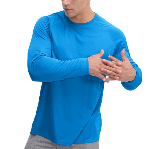 UPF50+ T-shirt uomo protezione solare manica lunga UV outdoor pesca sportiva - Foto 104 di 149
