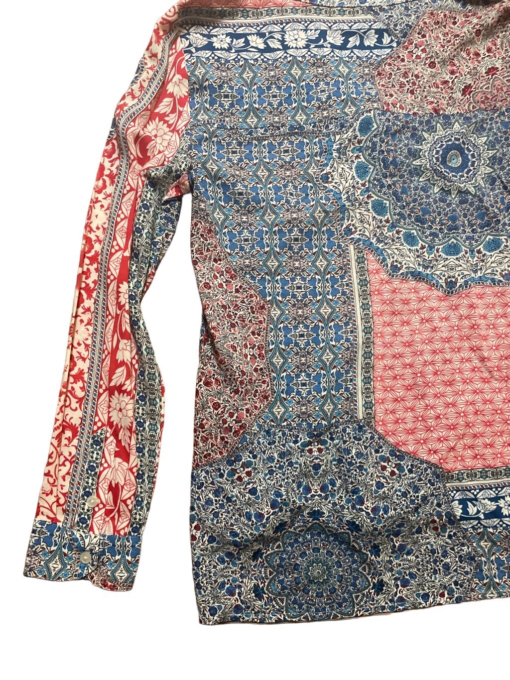 Sanctuary Women's Patchwork Print Long Sleeve V N… - image 7