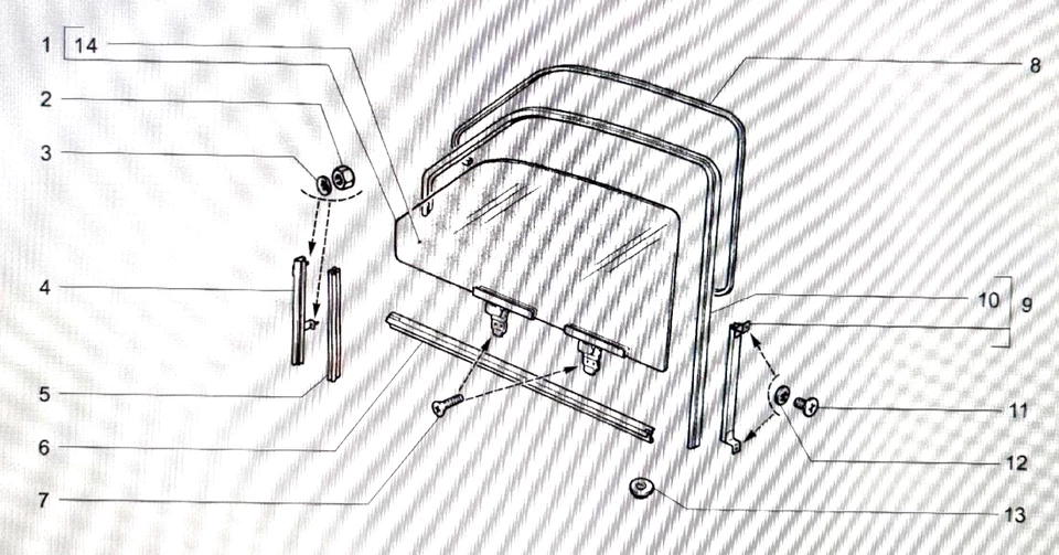 1x front door glass LEFT LADA NIVA 21213 21214 vidrio de la puerta delantera - Image 2 of 4