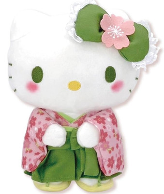 Sanrio Character Hello Kitty Stuffed Toy (Matcha/Sakura Kimono) Doll New