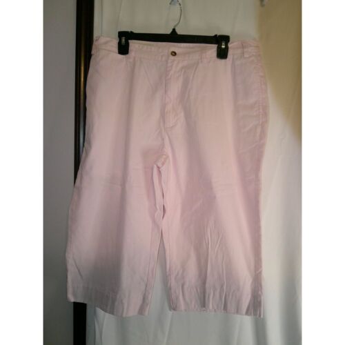 Light Pink Cotton Capri Pants Casual Summer Cropped Trousers