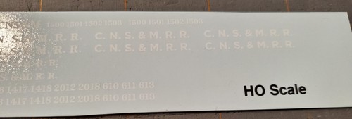 HO Scale CNS&M - North Shore Line Flat Car decal set - Picture 2 of 4