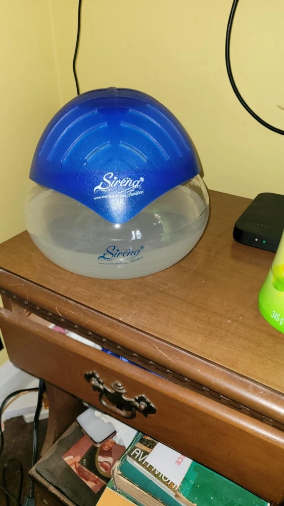 Blue LED Night Light Air Purifier with Water Filter, Washer, and Oil Aroma Diffuser