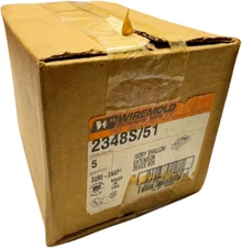 (Box of 5) Wiremold 2348S/51 Ivory Sure-Snap NM Shallow EXT Device Box