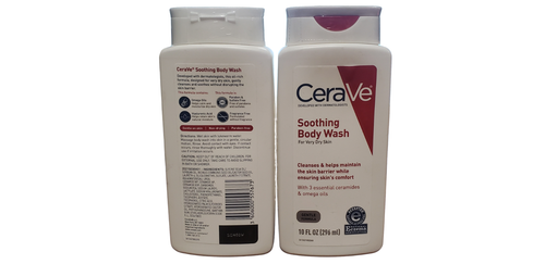 Lot of 2 CeraVe Soothing Body Wash, 10 Fl oz Sealed for Very Dry Skin and Eczema