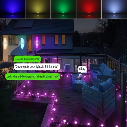 10er WiFi RGBWW Led Bodeneinbauleuchten Terrassenbeleuchtung Bodenstrahler Spot - Bild 9 von 17