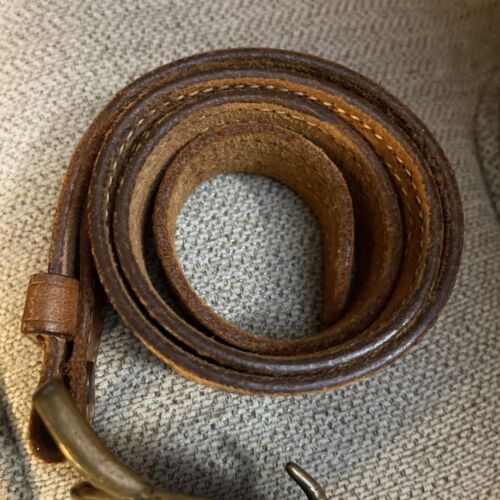 Vintage 1975 Tech Ether Guild Seascape Solid Brass Belt Buckle 70’s Leather Belt - Picture 3 of 10